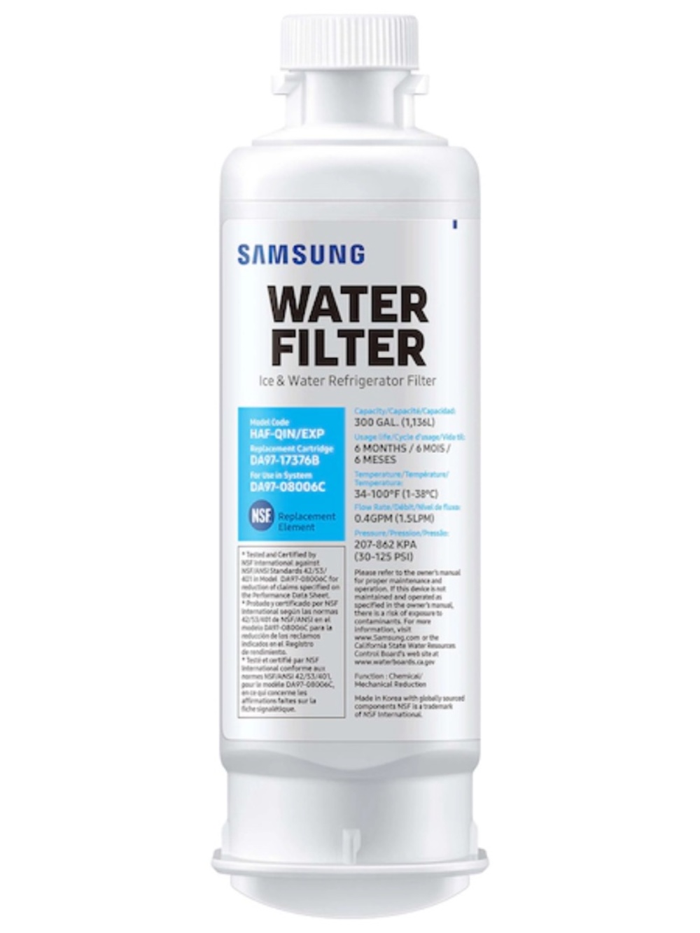 1 PACK Genuine Samsung DA97-17376B HAF-QIN/EXP REFRIGERATOR Water Filter US
